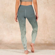 Buddha Stones Bamboo Leaves Sketch Print Sports Leggings Women's Yoga Pants - image 15