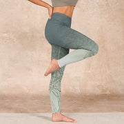 Buddha Stones Bamboo Leaves Sketch Print Sports Leggings Women's Yoga Pants - image 16