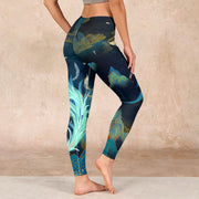Buddha Stones Mountains Phoenix Feather Exercise Leggings Women's Yoga Pants - image 3
