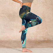 Buddha Stones Mountains Phoenix Feather Exercise Leggings Women's Yoga Pants