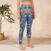 Buddha Stones Lotus Flowers Print Gym Leggings Women's Yoga Pants