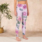 Buddha Stones Pink Chrysanthemum  Gym Leggings Women's Yoga Pants Leggings BS 3