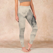 Buddha Stones Mountains Shrouded In Mist Wild Goose Gym Leggings Women's Yoga Pants