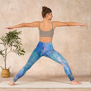Buddha Stones Lotus Flowers Leaves Birds Gym Leggings Women's Yoga Pants - image 11