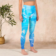 Buddha Stones Fish In The Ocean Print Gym Leggings Women's Yoga Pants Leggings BS 3