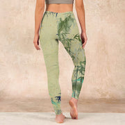 Buddha Stones Bamboo Print Lycra Fabric Fitness Leggings Women's Yoga Pants - image 15