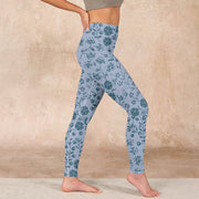 Buddha Stones Lush Flowers Plants Print Gym Leggings Women's Yoga Pants - image 16
