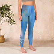 Buddha Stones Blue Dolphin Print Fitness Leggings Women's Yoga Pants