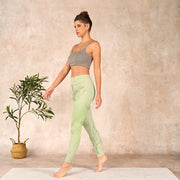 Buddha Stones Light Yellow Crane Print Sports Leggings Women's Yoga Pants - image 13