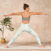 Buddha Stones Green Bamboo Leaves Print Sports Leggings Women's Yoga Pants - image 11