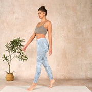 Buddha Stones Peony Flower Leaves Print Gym Leggings Women's Yoga Pants - image 13