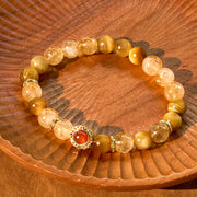 FREE Today: Prosperity and Protection Citrine Tiger Eye Red Agate Bracelet