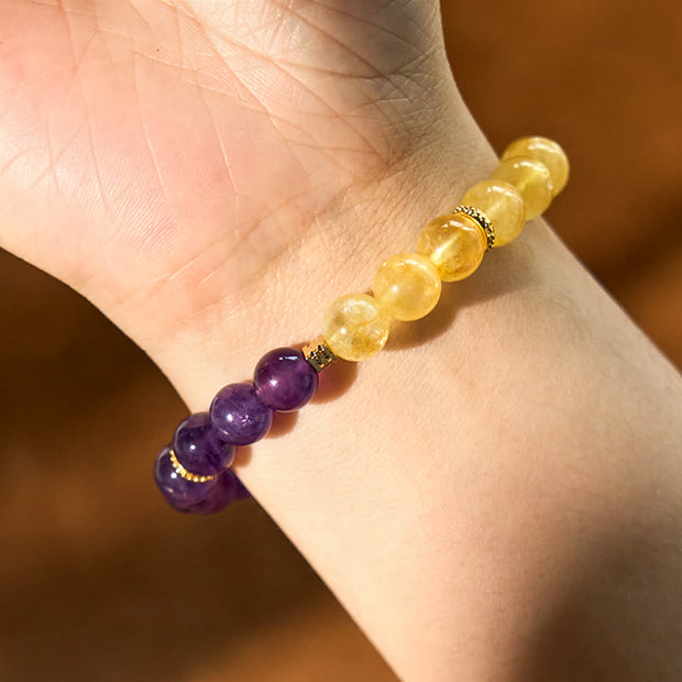 FREE Today: Happiness and Generosity Citrine Amethyst Bracelet