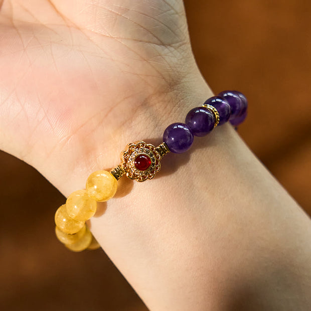 FREE Today: Happiness and Generosity Citrine Amethyst Bracelet