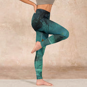Buddha Stones Pond Koi Fish Rocks Print Sports Leggings Women's Yoga Pants - image 16