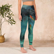 Buddha Stones Pond Koi Fish Rocks Print Sports Leggings Women's Yoga Pants