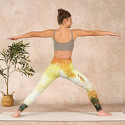 Buddha Stones Golden Auspicious Cloud Figure Print Fitness Leggings Women's Yoga Pants - image 11