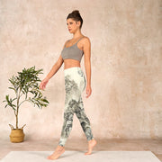 Buddha Stones Mountain Tree River Scenery Print Sports Leggings Women's Yoga Pants Leggings BS 13