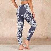 Buddha Stones Flowers Blossom Print Sports Fitness Leggings Women's Yoga Pants