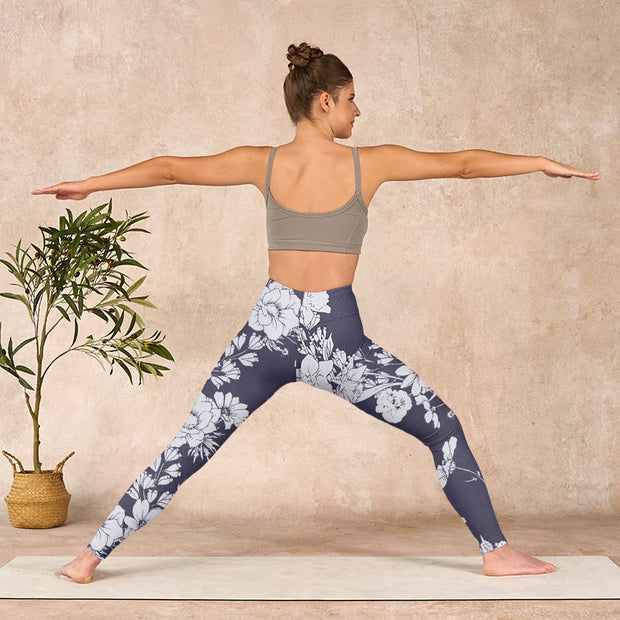 Buddha Stones Flowers Blossom Print Sports Fitness Leggings Women's Yoga Pants - image 11