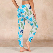 Buddha Stones Blossom Leaves Print Gym Leggings Women's Yoga Pants - image 3
