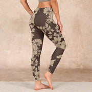 Buddha Stones Flowers Blossom Print Sports Fitness Leggings Women's Yoga Pants Leggings BS 20