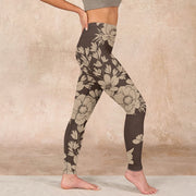 Buddha Stones Flowers Blossom Print Sports Fitness Leggings Women's Yoga Pants - image 34