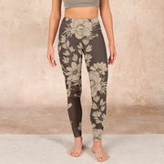 Buddha Stones Flowers Blossom Print Sports Fitness Leggings Women's Yoga Pants