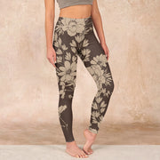 Buddha Stones Flowers Blossom Print Sports Fitness Leggings Women's Yoga Pants