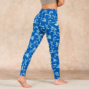 Buddha Stones Vine Plants Flowers Print Gym Leggings Women's Yoga Pants - image 5