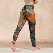 Buddha Stones Vibrant Phoenix Gym Leggings Women's Yoga Pants