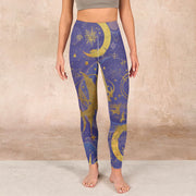 Buddha Stones Moon Sun Stars Print Gym Leggings Women's Yoga Pants - image 2