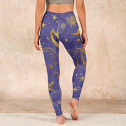 Buddha Stones Moon Sun Stars Print Gym Leggings Women's Yoga Pants Leggings BS 15