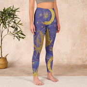 Buddha Stones Moon Sun Stars Print Gym Leggings Women's Yoga Pants