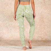 Buddha Stones White Plum Blossoms Print Gym Leggings Women's Yoga Pants - image 15