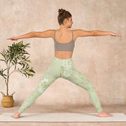 Buddha Stones White Plum Blossoms Print Gym Leggings Women's Yoga Pants - image 11