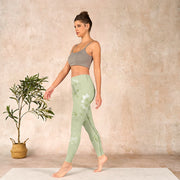 Buddha Stones White Plum Blossoms Print Gym Leggings Women's Yoga Pants - image 13