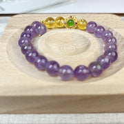 Buddha Stones Natural Amethyst Meditation Balance Bracelet