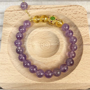 Buddha Stones Natural Amethyst Meditation Balance Bracelet