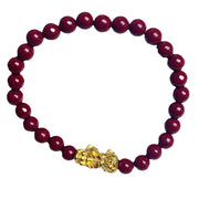 Buddha Stones Natural Cinnabar Beads Pixiu Blessing Bracelet