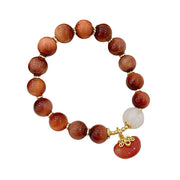 Buddha Stones Natural Red Tiger Eye Pumpkin Calm Bracelet