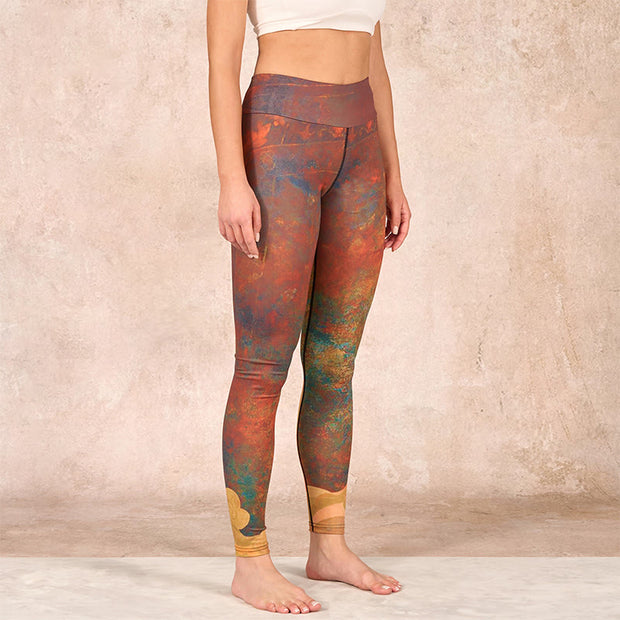Buddha Stones Auspicious Clouds Print Lycra Fabric Fitness Leggings Women's Yoga Pants - image 3