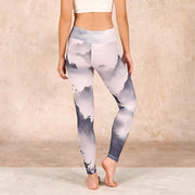 Buddha Stones Splash-ink Landscape Painting Print Fitness Leggings Women's Yoga Pants - image 10