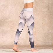 Buddha Stones Splash-ink Landscape Painting Print Fitness Leggings Women's Yoga Pants Leggings BS 3