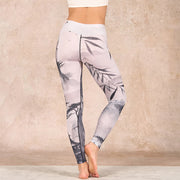 Buddha Stones Ink Bamboo Pine Mountains Print Gym Leggings Women's Yoga Pants - image 12