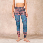 Buddha Stones Green Mandala Flower Print Gym Fitness Leggings Women's Yoga Pants - image 2