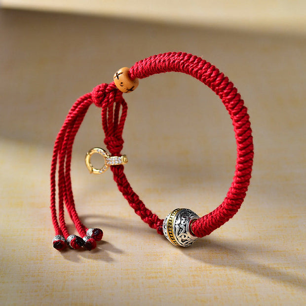 Buddha Stones Tibetan Red Rope Diamond Knot Luck Braided Bracelet Bracelet BS 1