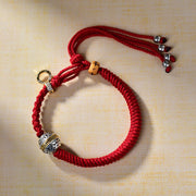 Buddha Stones Tibetan Red Rope Diamond Knot Luck Braided Bracelet