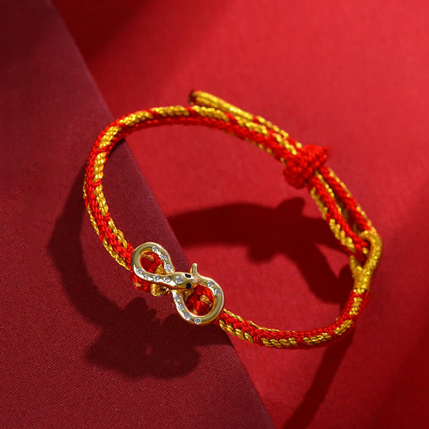 FREE Today: Luck Protection Red String Mobius Strip Year Of The Snake Braided Bracelet