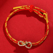 Buddha Stones Red String Mobius Strip Year Of The Snake Luck Braided Bracelet Bracelet BS 1